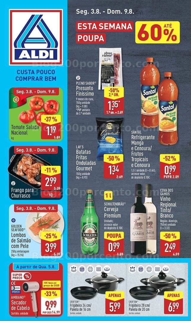Antevisão Folheto ALDI Promoções de 3 a 9 agosto